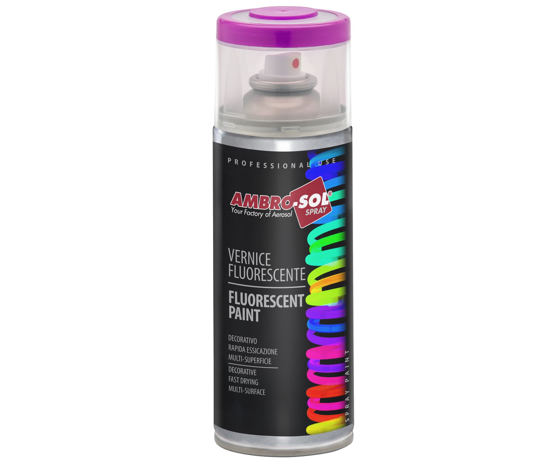 Bomboletta Spray Fluorescente Ambrosol 400 ml Arancio 6 Pezzi - 2