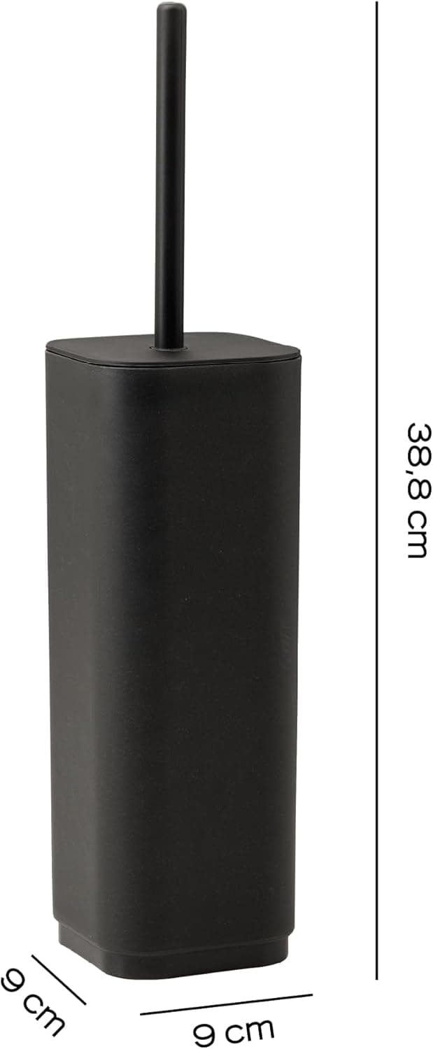 Porta Scopino WC da Appoggio Dim. Cm (Lxpxh): 9 x 9 x 38,8 Nero GDY - 2