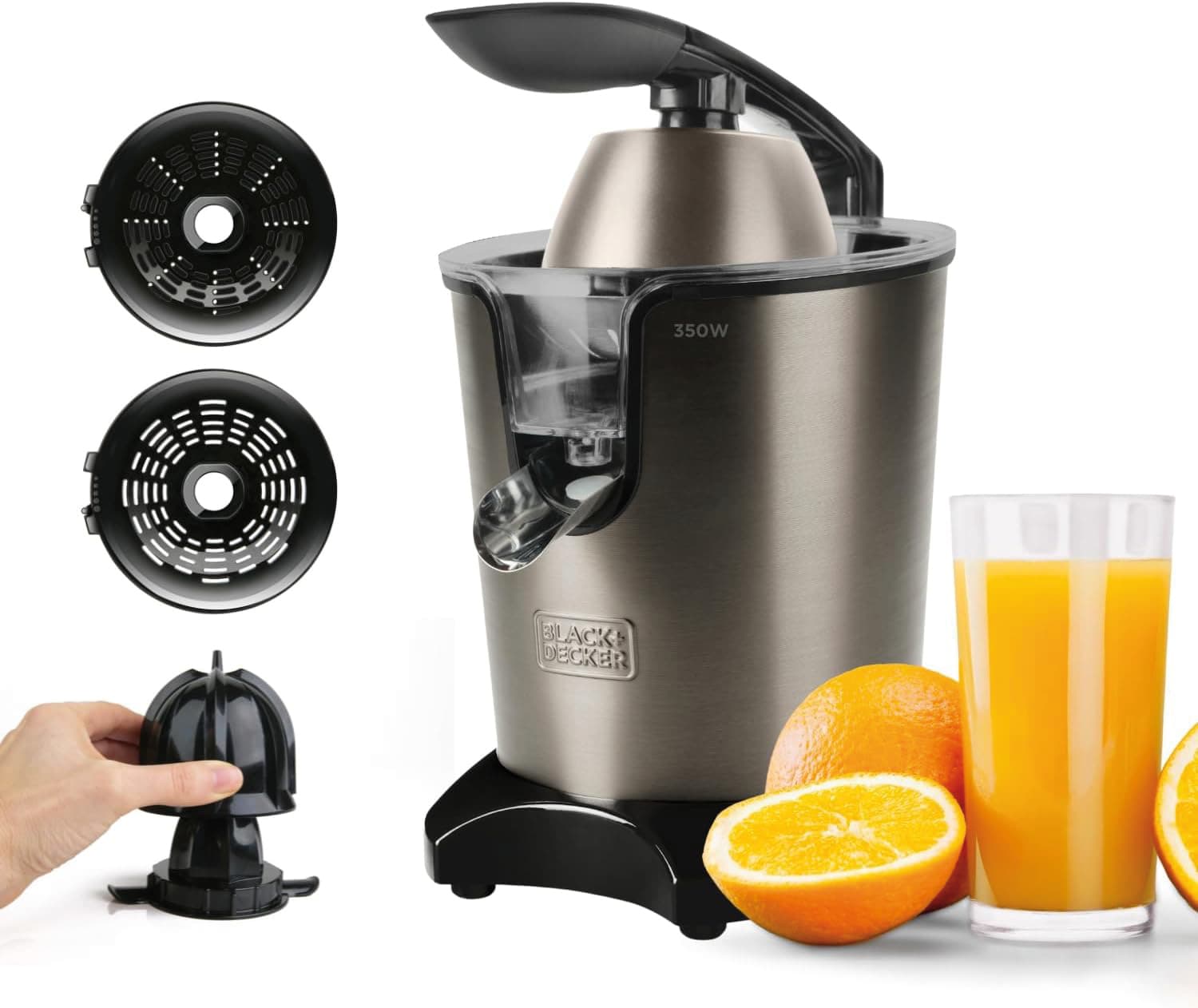 Spremiagrumi Professionale BXCJ350E 350 W Contenitore 650 Ml Black+Decker - 2