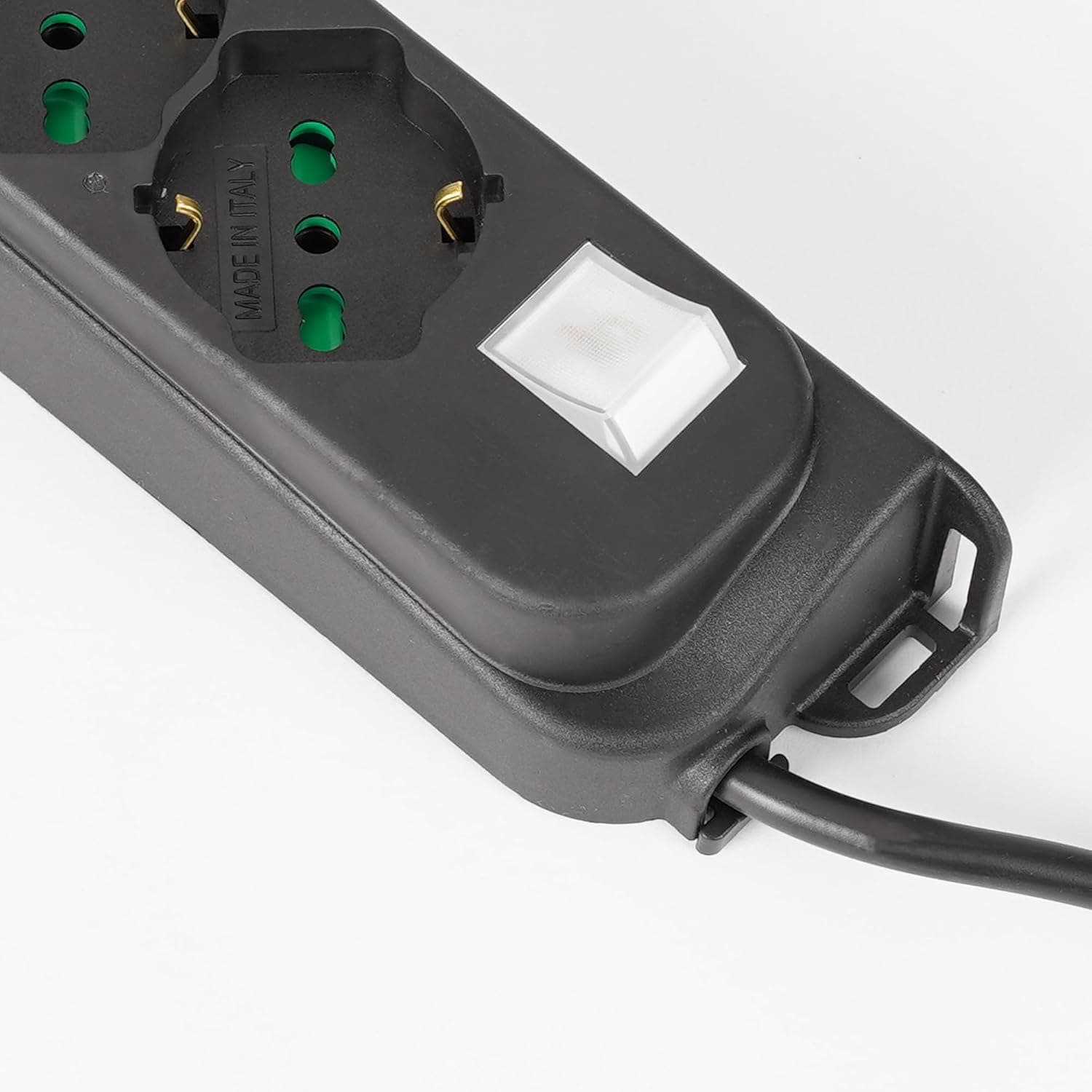 Multipresa con Interruttore Fanton Omega Nera 3 mt - 2