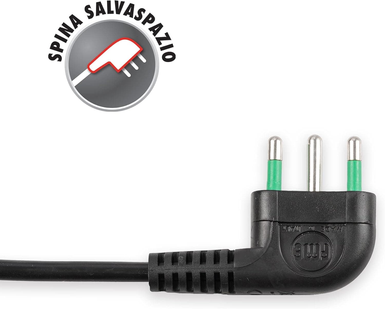 Multipresa con Interruttore Fanton Omega Nera 3 mt - 3