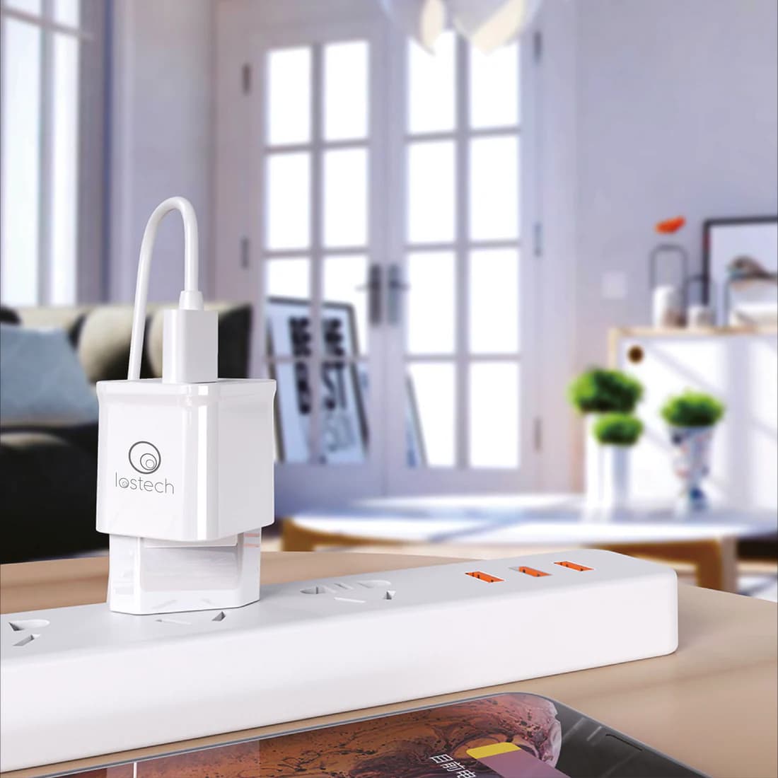 Caricabatteria da Muro con Cavo Carica Rapida Lostech 20 w - 3