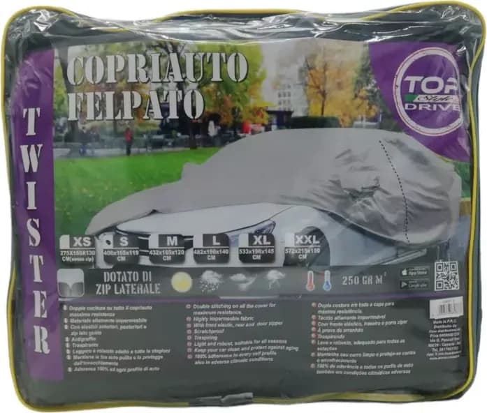 TELO COPRIAUTO 'TWISTER' taglia L - cm 482 x 196 x 140  - BricoGo - 2