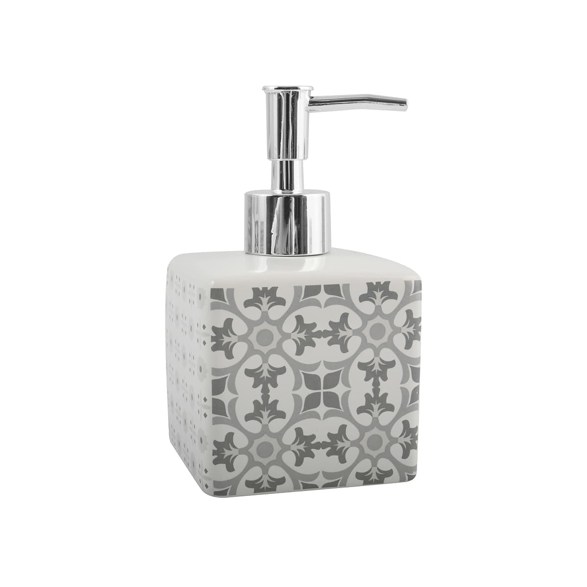 Dispenser Sapone in Ceramica Evora Spire Bianco Grigio - 2