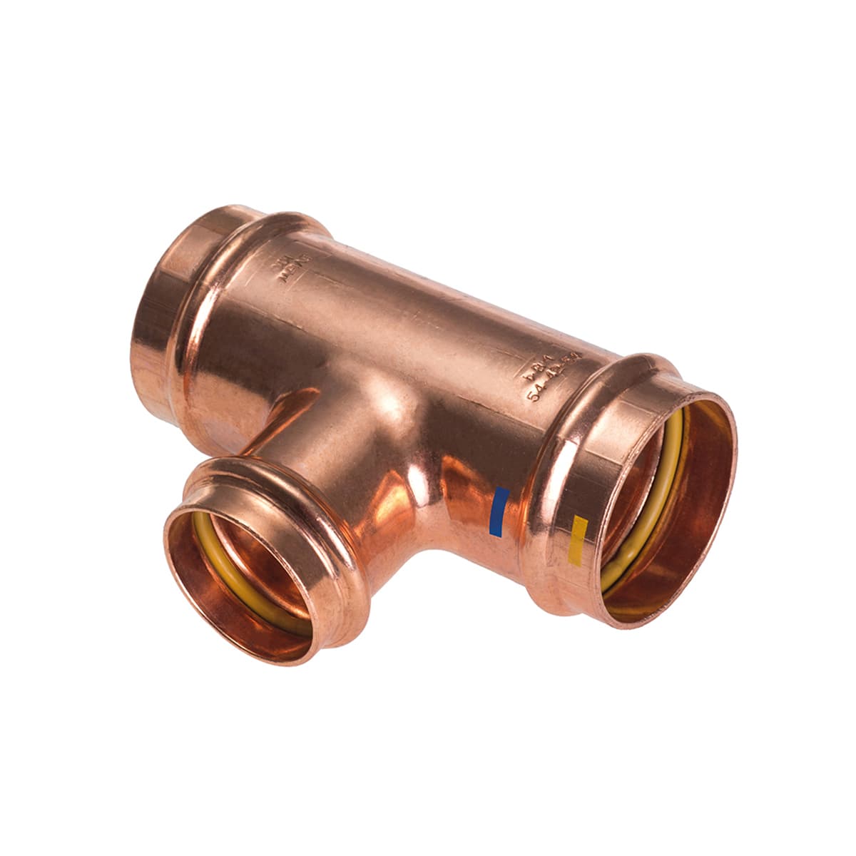 Tee Ridotto Centrale Fff a Pressare per Acqua Gas B One Ibp Ø 35 x 28 x 35 - 2
