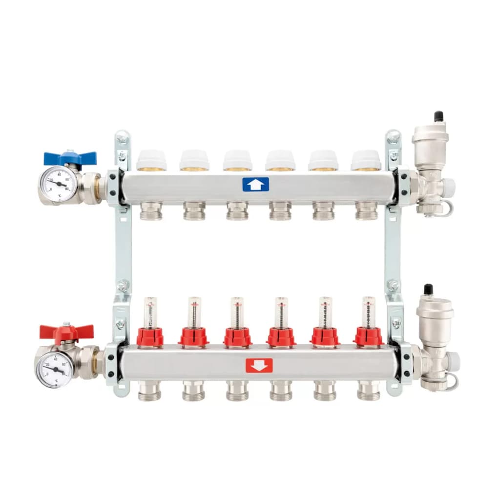 Collettore Premontato Completo con Flussimetri Itap 12 Vie 1 x ¾ - 2