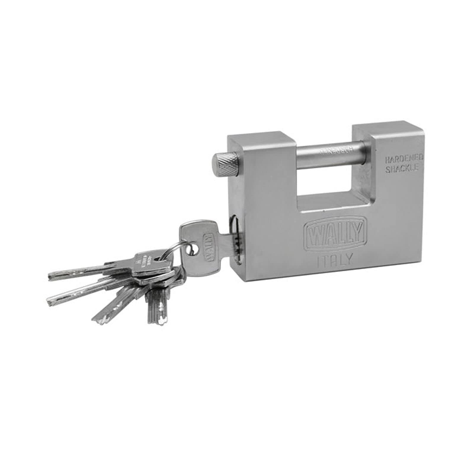 Lucchetto Rettangolare Monoblocco in Acciaio 300 94 mm (300 94S) Wally