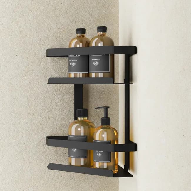 Angolare Doppio Myline Shower Metaf Nero Opaco - 2