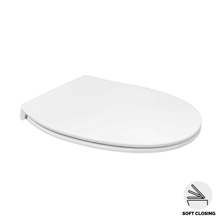Sedile Karla in ABS Flat con Soft Close Rak Bianco - 2