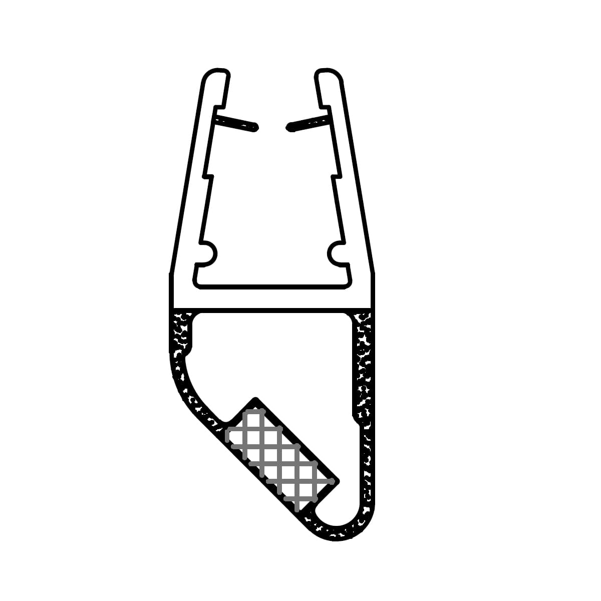 Profilo Magnetico a 45° in PVC per Cristallo Box Doccia 412 2 Inv S N Esclu - 2