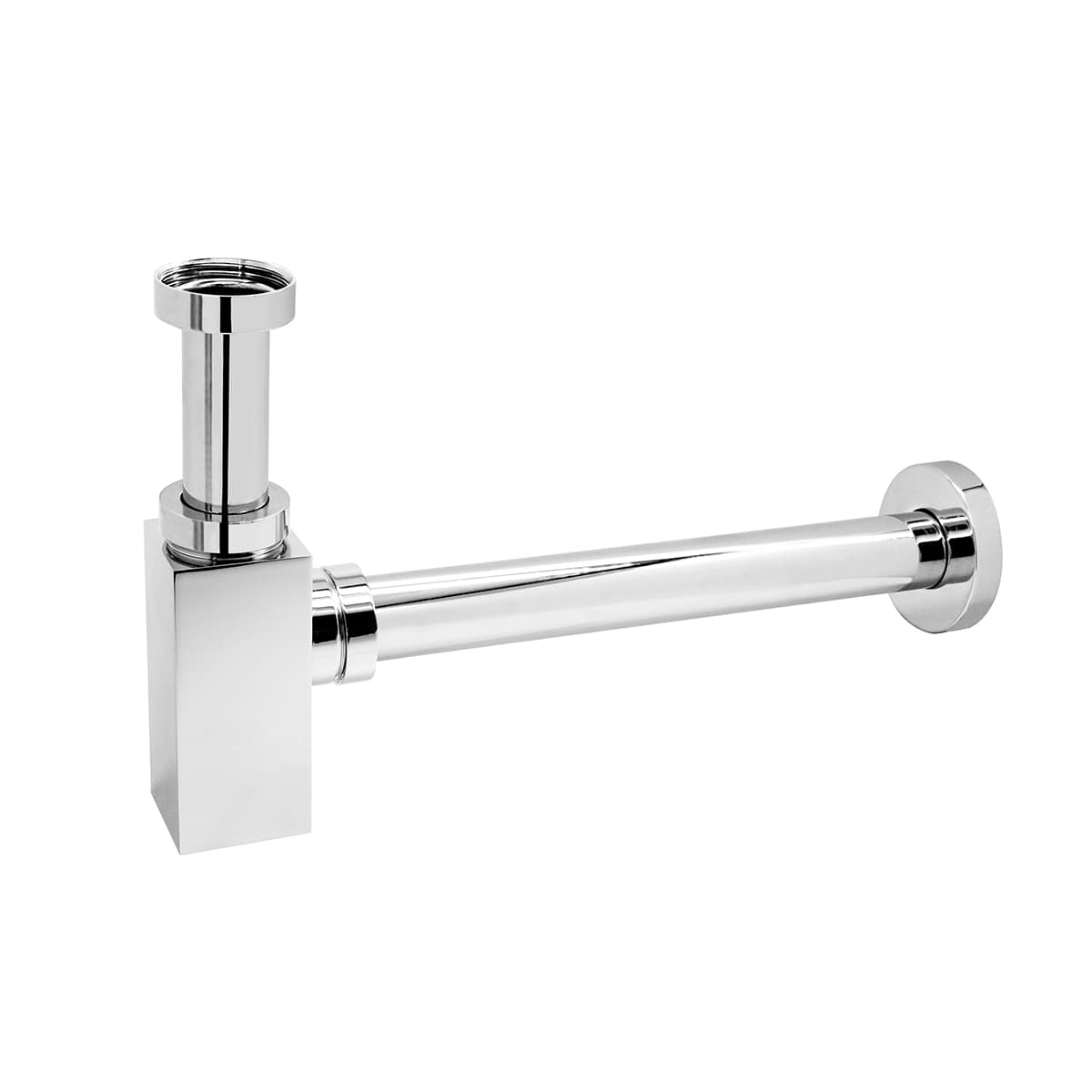 Sifone di Scarico Telescopico Ted Light Quadro Dh 11 x 4 Cromo - 2