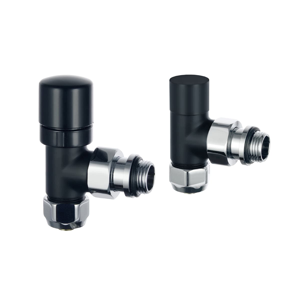 Kit Valvola e Detentore Termostatizzabili Aton ½ Nero Opaco - 2