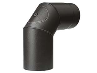 Gomito 90° Porc. C Ispezione Stufe a Legna Nero Opaco Ala Smalto Cod 363280