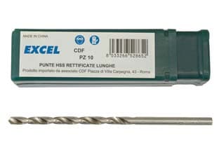 Punte HSS Rettificate Prolungate Ø 7 mm MMX150 Excel 10 Pezzi