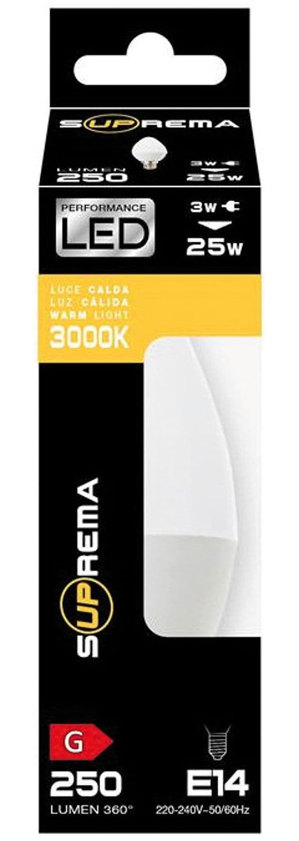 Lampada a LED Oliva E14 Luce Calda 6 5 W 806 Lumen 6 Pezzi Suprema - 2