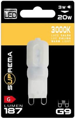 Lampada LED G9 Luce Calda 3 W 187 Lumen 6 Pezzi Suprema - 2