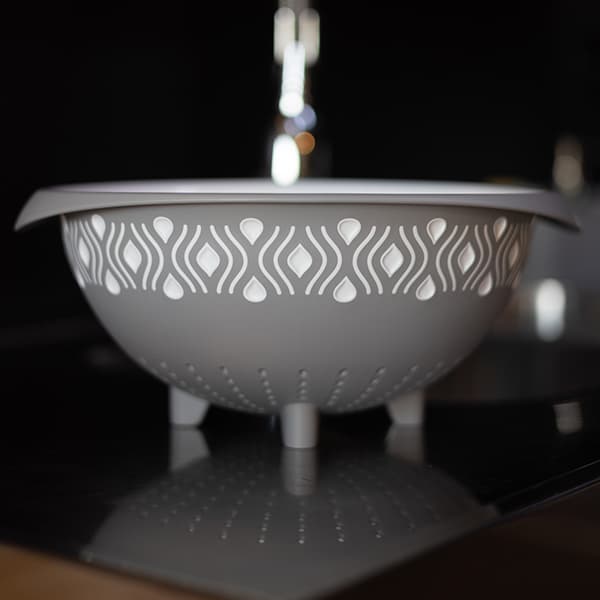 Scolariso con Coperchio Stefanplast Tosca Grigio Bianco - 2