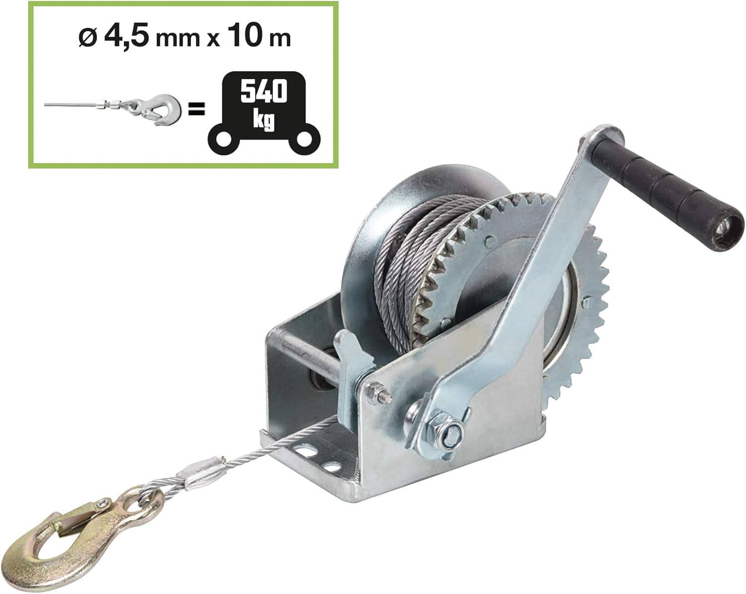 Verricello Manuale Kg 540 Cavo M 10 - 2