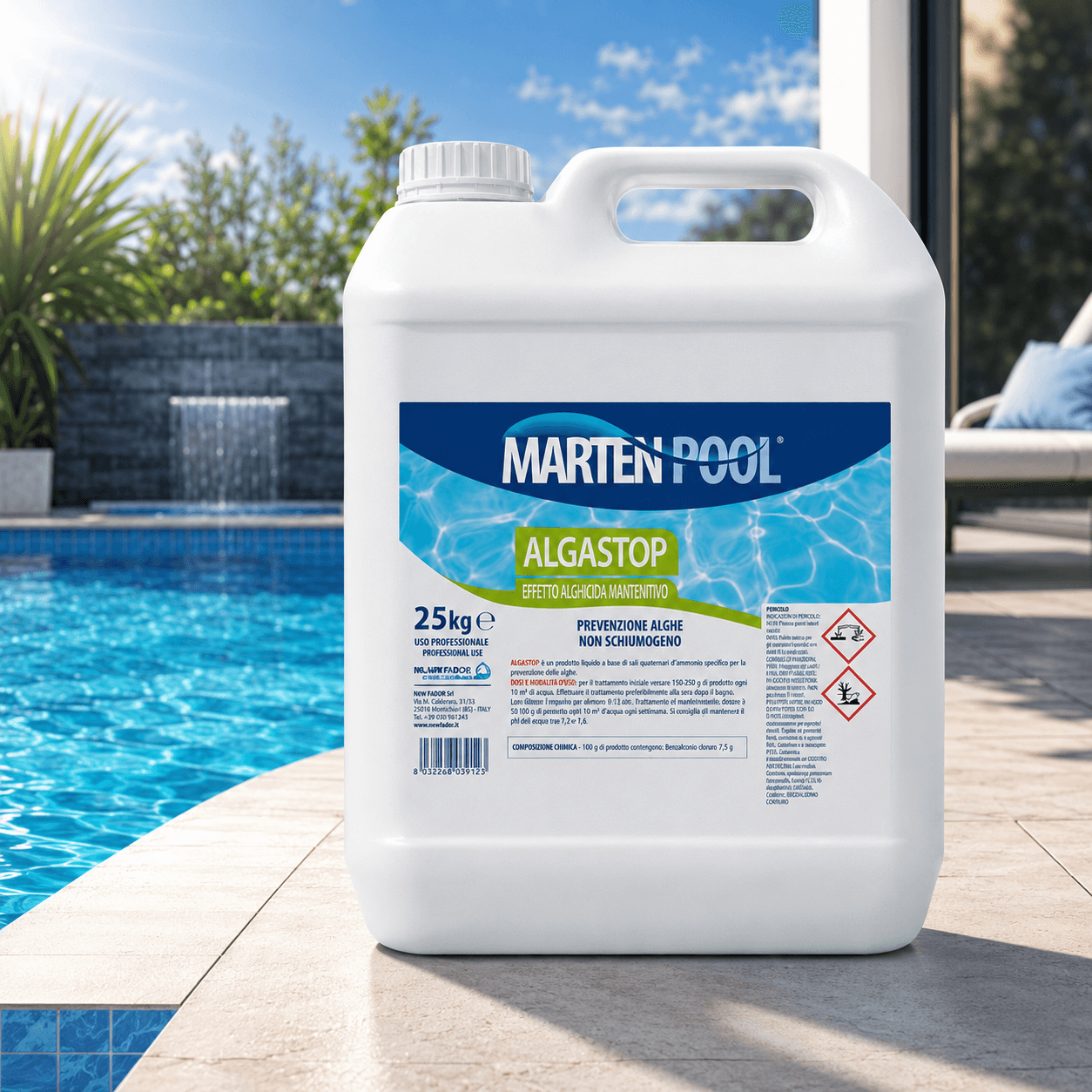Alghicida Algastop Marten Prevenzione Formazione Alghe Piscina 25 kg - 3