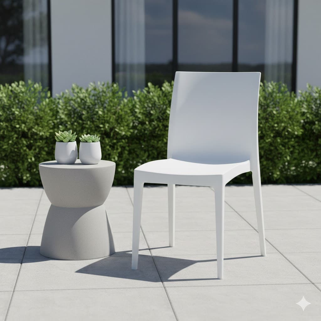 Sedia Impilabile Madam Colore Bianco Pro Garden - 2