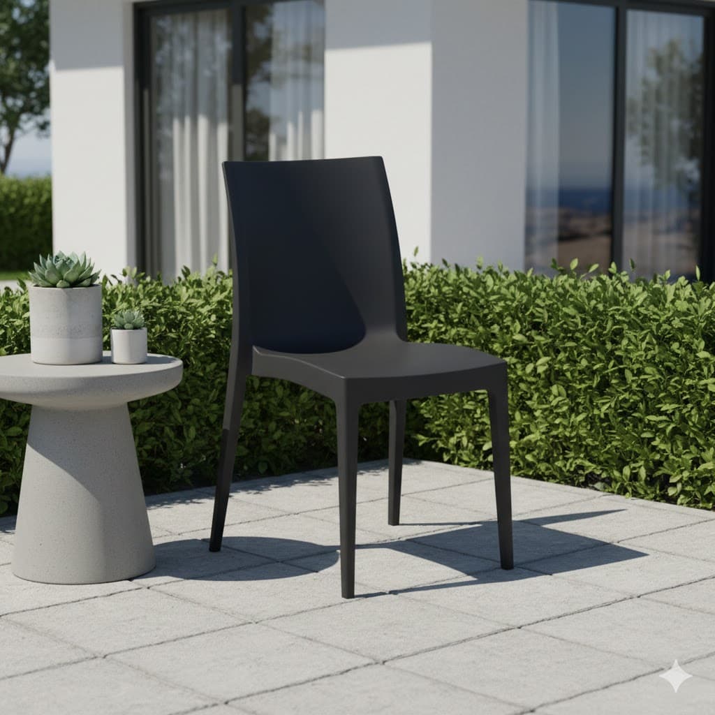 Sedia Impilabile Madam Colore Antracite Pro Garden - 2