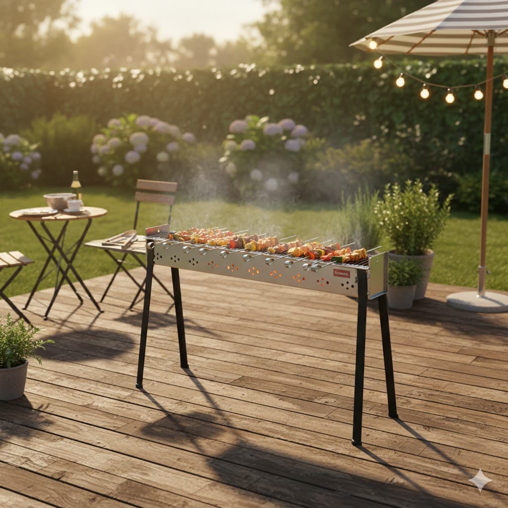Barbecue Carbonella Cuocispiedini Inox Ferraboli H 115 x 14 cm 78 cm - 2