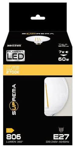 Lampada a Filamento LED Globo E27 Luce Calda 18 W 2452 Lumen 6 Pezzi - 2