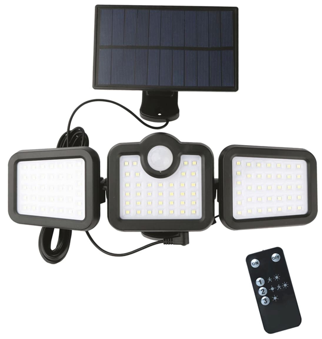 Proiettore Solare Orientabile 108 LED 10 Watt 600 Lumen Luce Calda Suprema