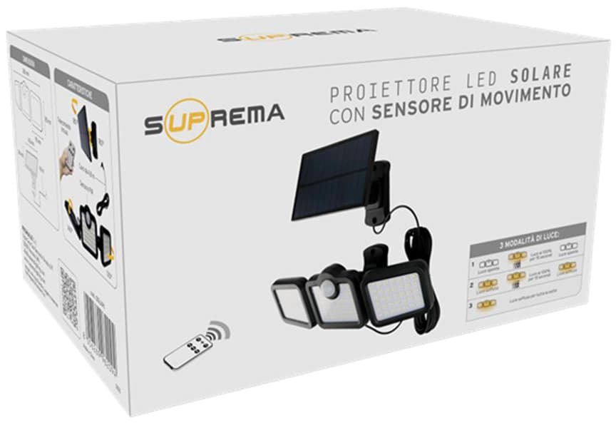 Proiettore Solare Orientabile 108 LED 10 Watt 600 Lumen Luce Calda Suprema - 3
