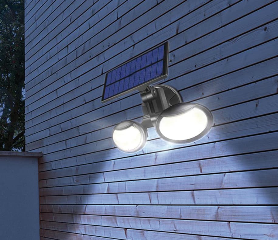 Proiettore Solare Orientabile 2 x 8 Watt 2 x 400 Lumen Luce Fredda Suprema - 2