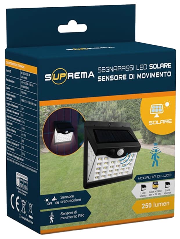 Lampada Solare 40 LED x 0 25 Watt 250 Lumen Suprema - 3