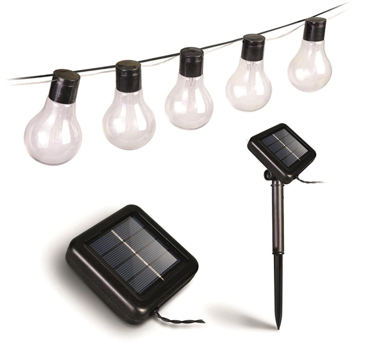 Catena Luminosa Solare 20 LED 6 W M 5 x 20 Luci Luce Calda Suprema - 2