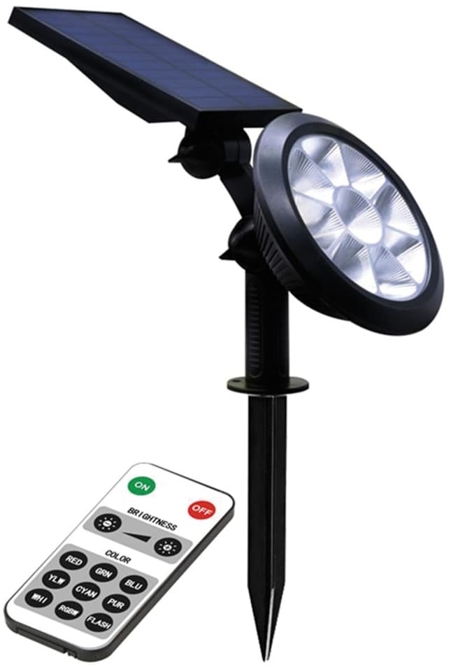 Suprema PICCHETTO SOLARE CON SENSORE CREPUSCOLARE, 1,8 watt, 150 lumen, luce naturale + Rgb