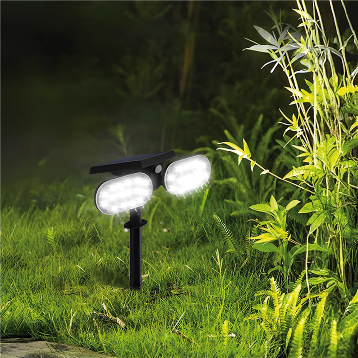 Picchetto Solare Snodabile 32 LED x 0 2 Watt 200 600 Lumen Luce Fredda - 2
