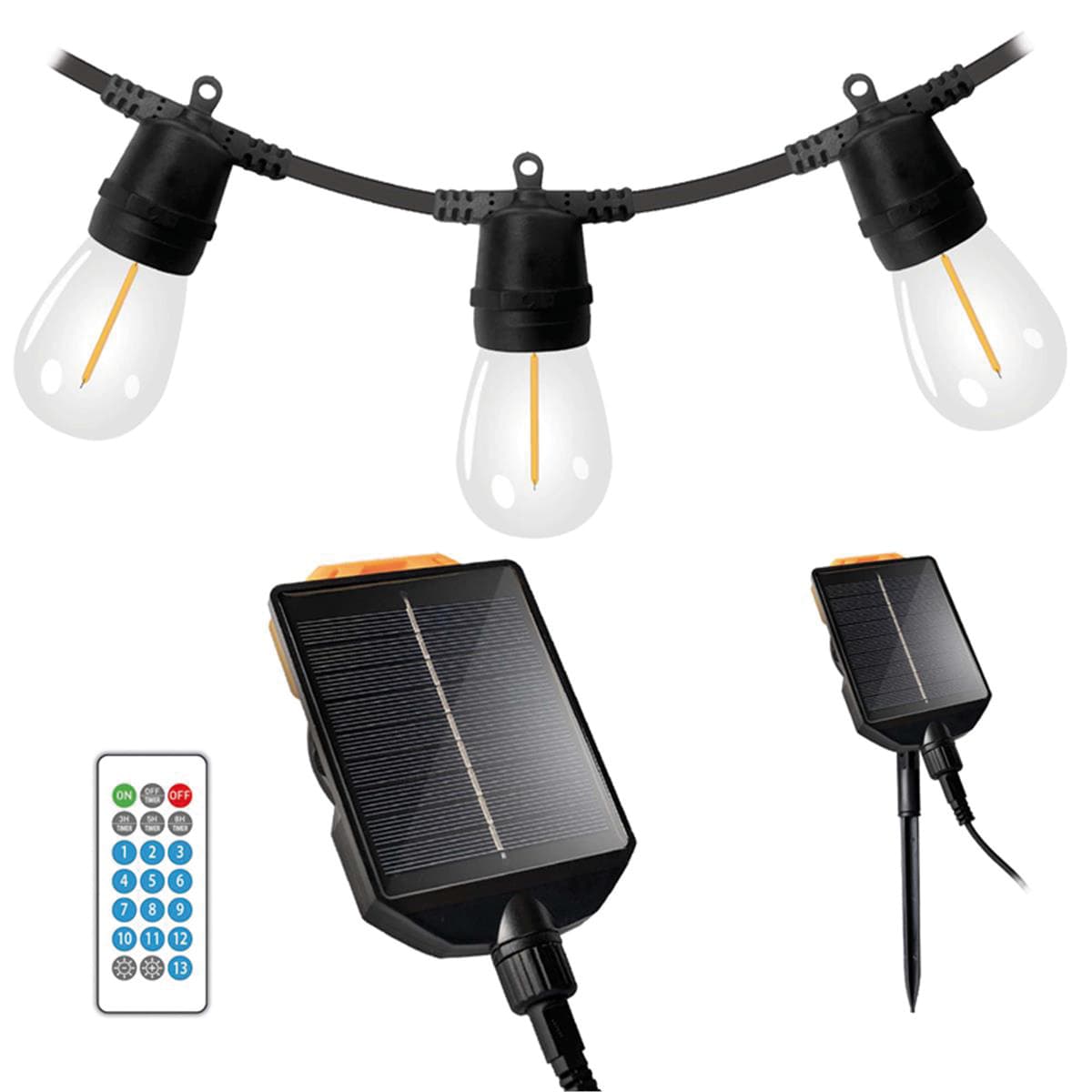 Catena Luminosa Solare con Giochi di Luce 10 LED 5 W M 5 x 10 Luci Luce - 2