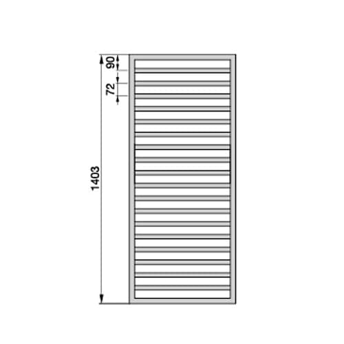 Termoarredo Zehnder Quaro H 1403 Nero Opaco Largh 60 cm - 2
