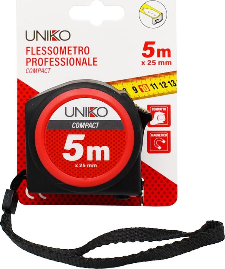 FLESSOMETRO 'COMPACT' mt.5 x 25 mm  - UNIKO