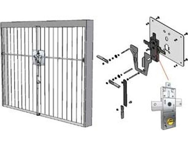 Kit Sicurezza Serratura Serranda Basculante Doppia Mappa K8653