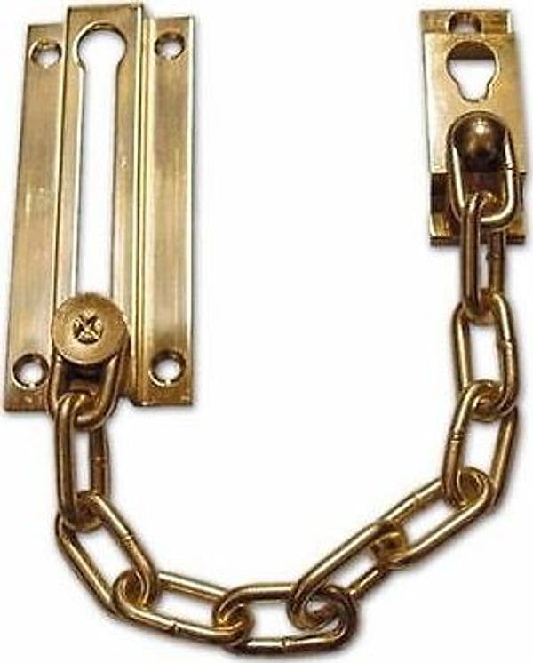 Catena di Sicurezza in Ottone per Porte Ø Mm 2,7 x 20 cm Ottone Lucido - 2