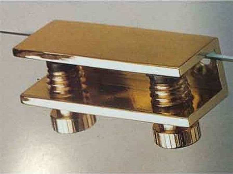 Mensolina Reggivetro a Morsetto 15 x 20 mm Ottone Lucido 20 Pezzi