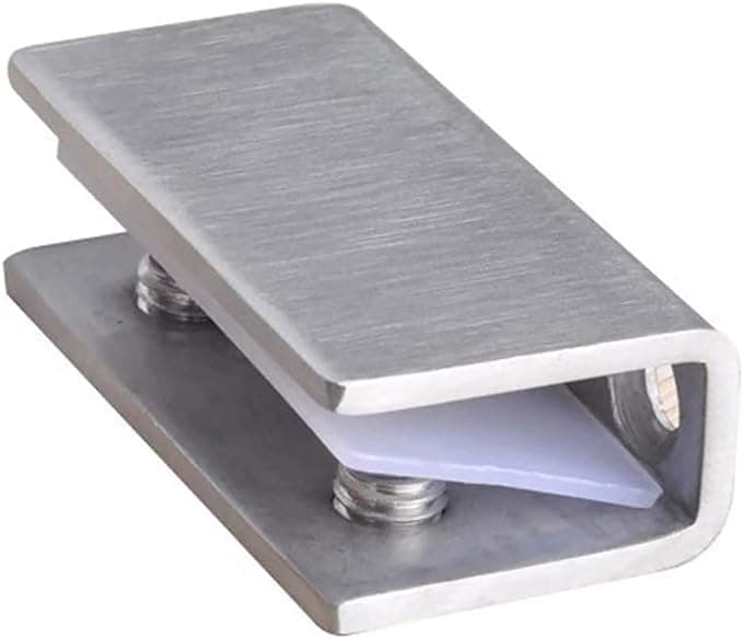 Mensolina Reggivetro a Morsetto 25 x 30 mm Ottone Lucido 20 Pezzi - 2