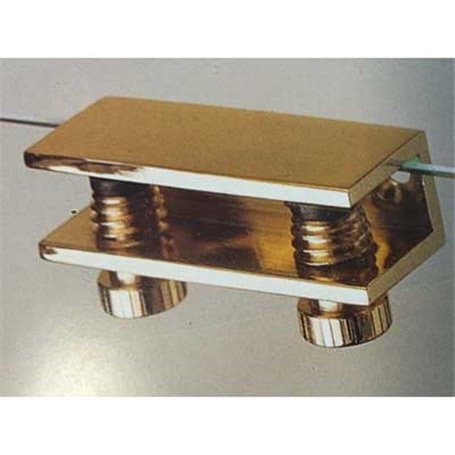 Mensolina Reggivetro a Morsetto 25 x 30 mm Ottone Lucido 20 Pezzi - 3