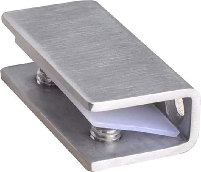 Mensolina Reggivetro a Morsetto 25 x 40 mm Ottone Nichelato 20 Pezzi - 2