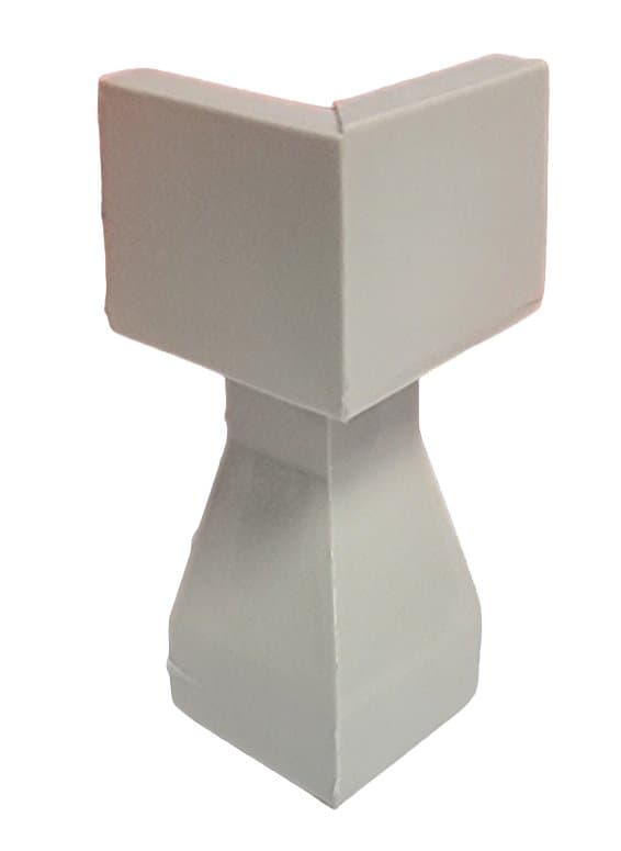 Angolo Esterno per Gocciolatoio Lineare 7 H Bianco (RAL 9010) 10 Pezzi - 2