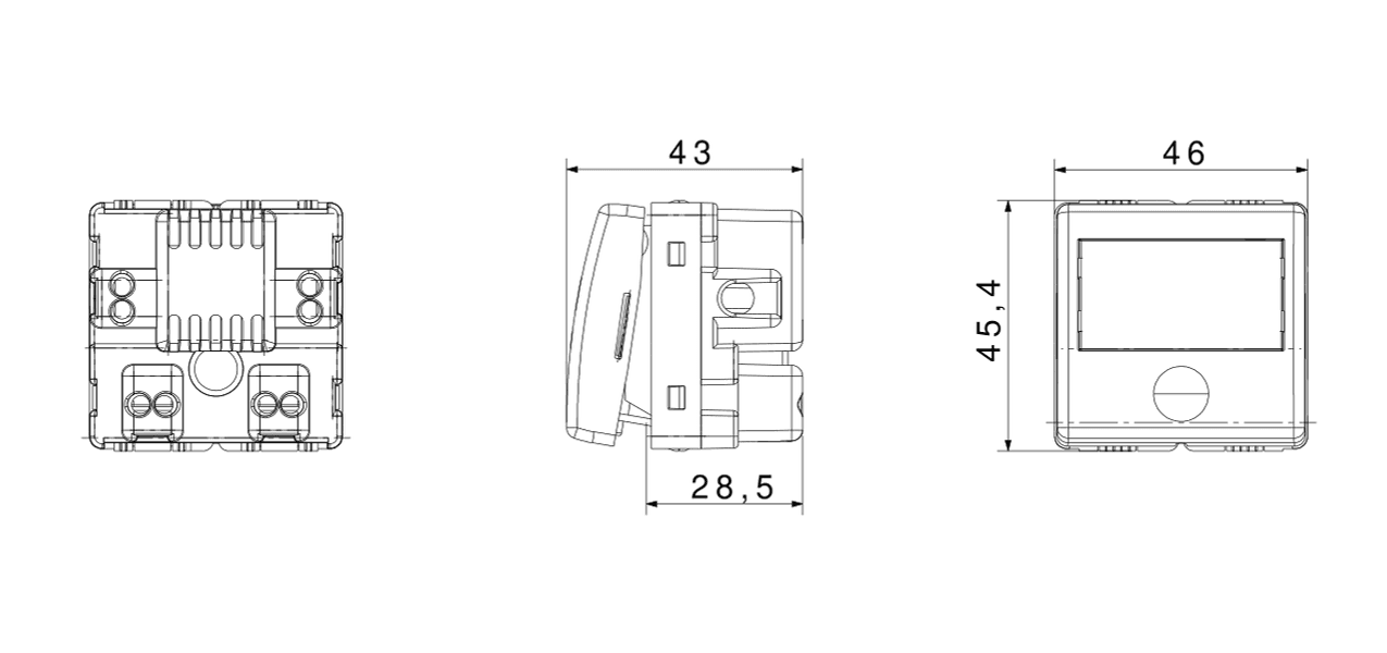 Pulsante con Portanome System 2 Moduli Gewiss 1P Na 250V Bianco - 2