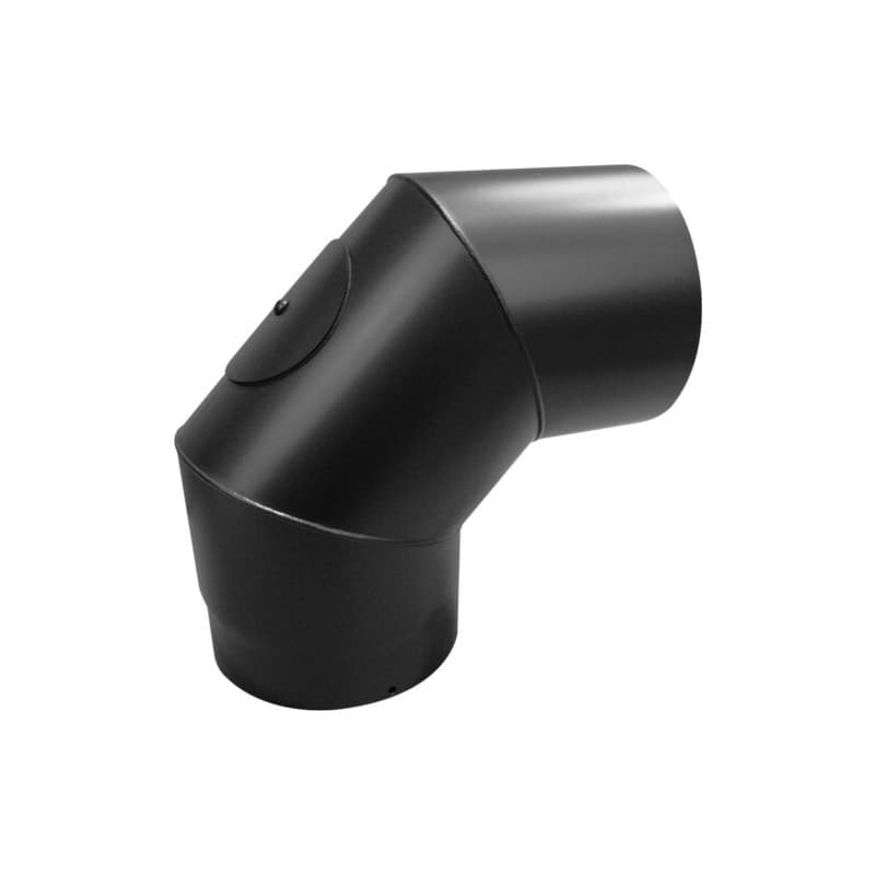 Gomito a 90° con Ispezione per Stufe a Legna Ø 120 mm - 2