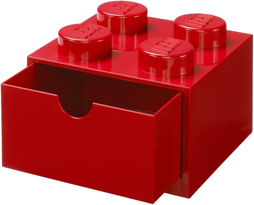 Contenitore a Cassetto Desk Drawer Lego Mod. 4 15,8 x 15,8 x Colore Rosso - 2