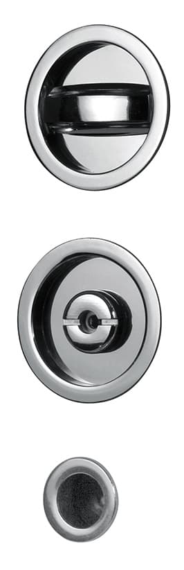 Kit Maniglie Tondo per Porte Scorrevoli Colore Cromo Satinato