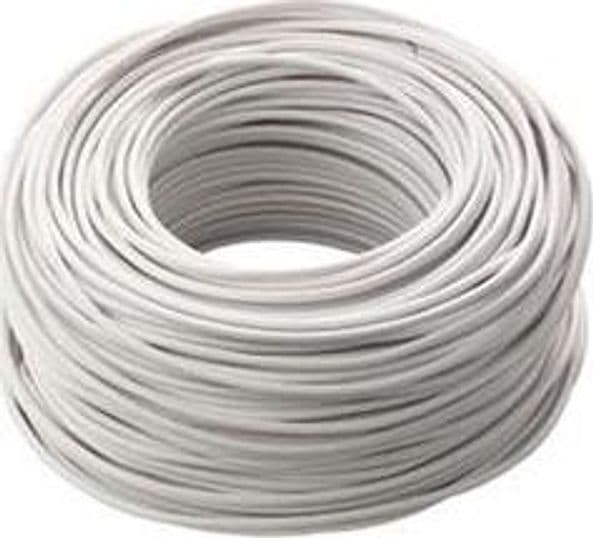Cavetto Acciaio Ottonato Rivestito in PVC Bianco Ø 4,5 mm Mmx 200 m 200 m