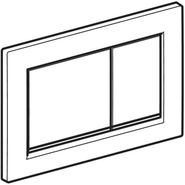 Placca di Comando 2 Tasti Omega 20 Geberit Nero Opa Bordoinf Nero Luc - 2